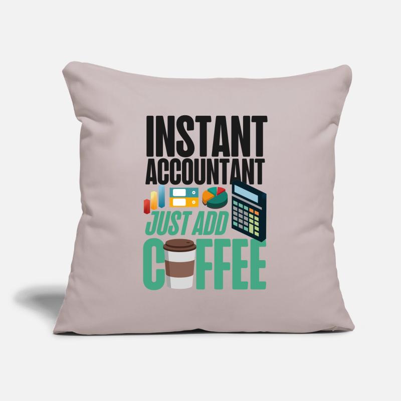 Comptable Comptable Comptable Housse de coussin décorative 45 x 45 cm