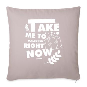Mallorca Holiday Travel Recreation - Sofa pillowcase 17,3'' x 17,3'' (45 x 45 cm) - light taupe - Front