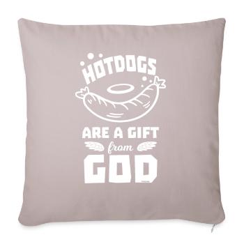 Hotdogs Are A Gift From God - Sofakissenbezug 45 x 45 cm - helles Taupe - Vorne