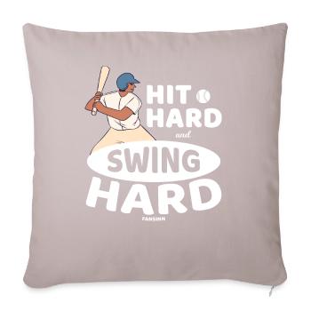 Baseball Baseballspiel Baseballspieler - Sofakissenbezug 45 x 45 cm - helles Taupe - Vorne