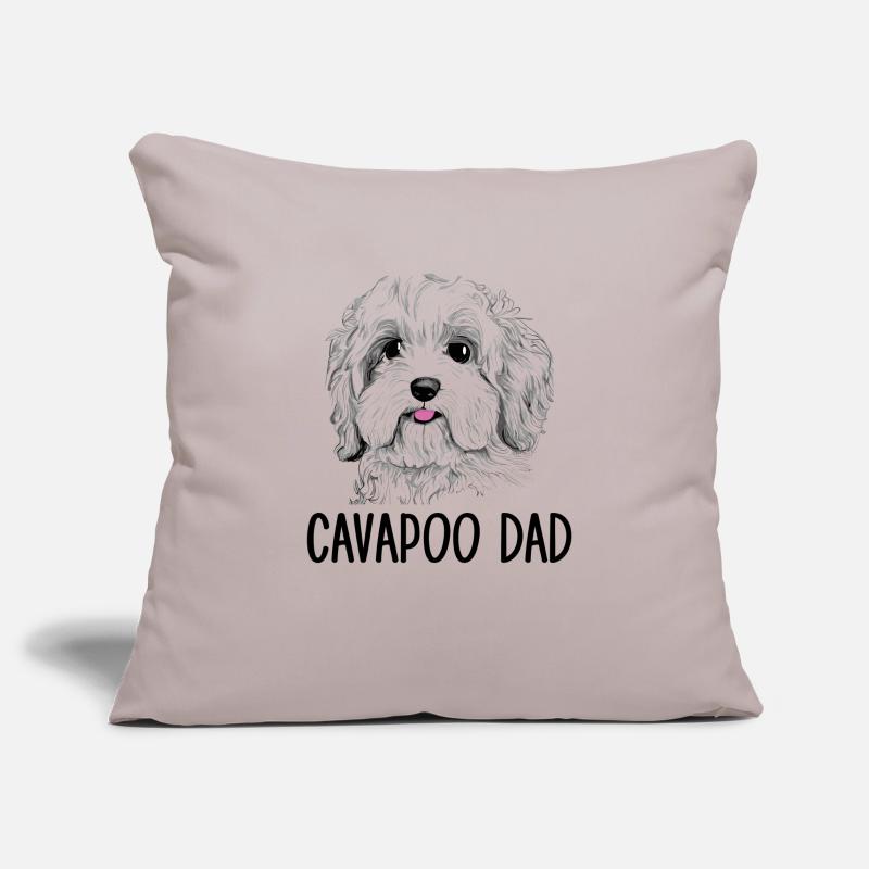 Cavapoo Dad, Cavapoo Sofa pillowcase 17,3'' x 17,3'' (45 x 45 cm)
