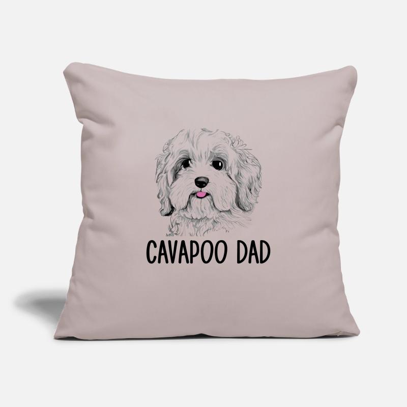 Cavapoo Dad, Cavapoo Sofa pillowcase 17,3'' x 17,3'' (45 x 45 cm)