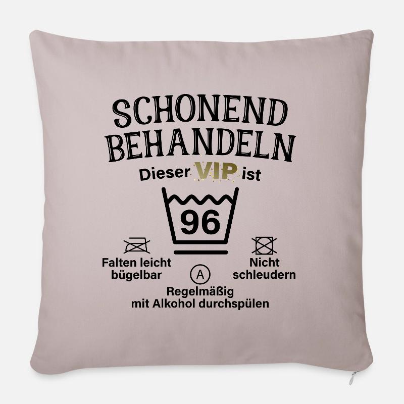 96. Geburtstag Schonend Behandeln 96 VIP ist 96 - Sofakissenbezug 45 x 45 cm - helles Taupe