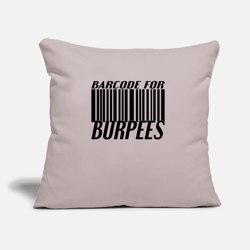 Code à barres Burpee Housse de coussin décorative 45 x 45 cm