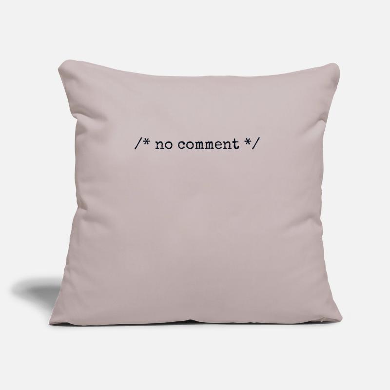 No Comment Developer Software Developer Coder Sofa pillowcase 17,3'' x 17,3'' (45 x 45 cm)