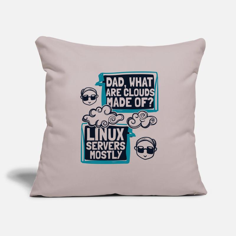 Dad What Are Clouds Made Of Developer Coder Sofa pillowcase 17,3'' x 17,3'' (45 x 45 cm)