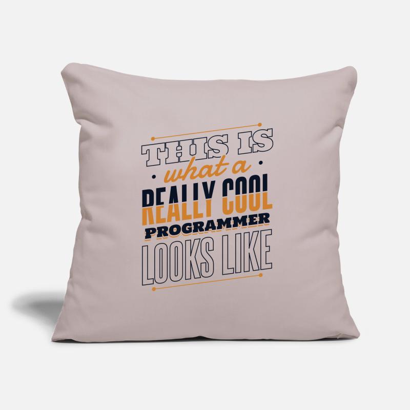 What A Really Cool Programmer Looks Like Coder Sofa pillowcase 17,3'' x 17,3'' (45 x 45 cm)