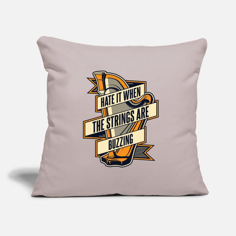 Hate It When The Strings Are Buzzing Harfe Sofakissenbezug 45 x 45 cm