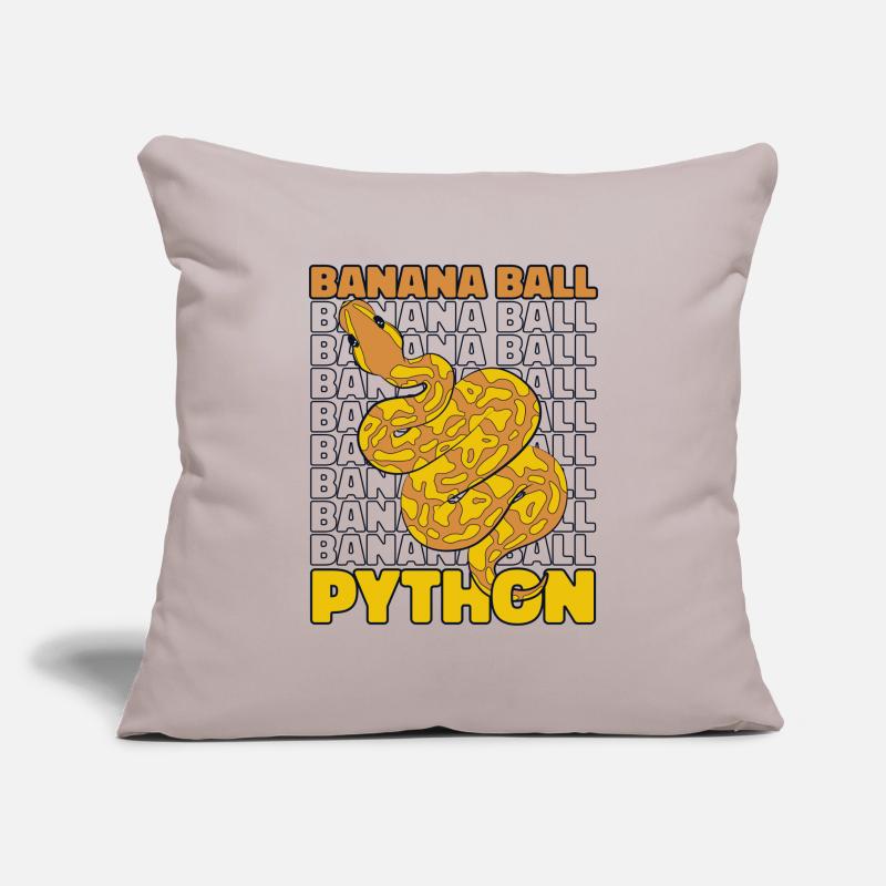 Boule de banane Python Serpent Python Boule de banane Housse de coussin décorative 45 x 45 cm