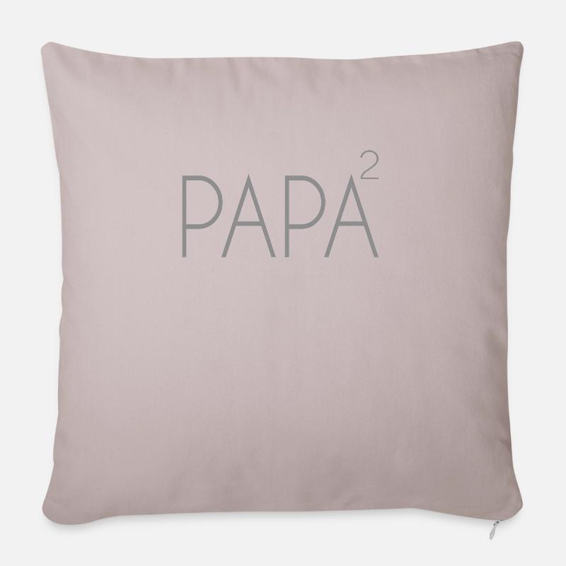 Papa von 2 Kindern - Sofakissenbezug 45 x 45 cm - helles Taupe