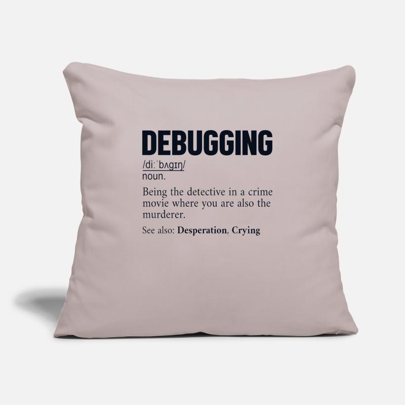 Debugging Definition Developer Coder Programmierer Sofakissenbezug 45 x 45 cm