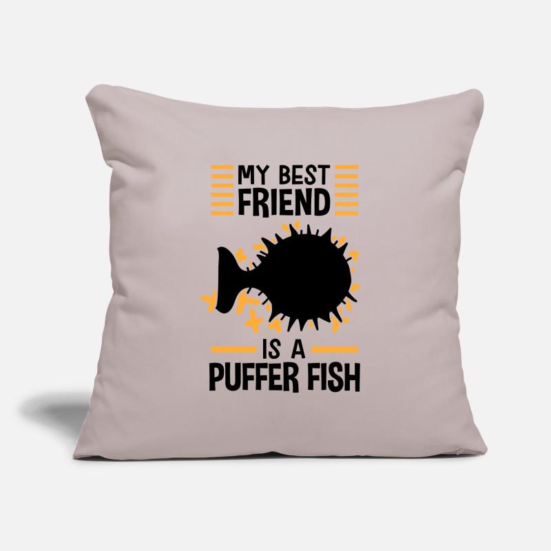 Le poisson-globe est mon ami Poisson-globe géant Housse de coussin décorative 45 x 45 cm