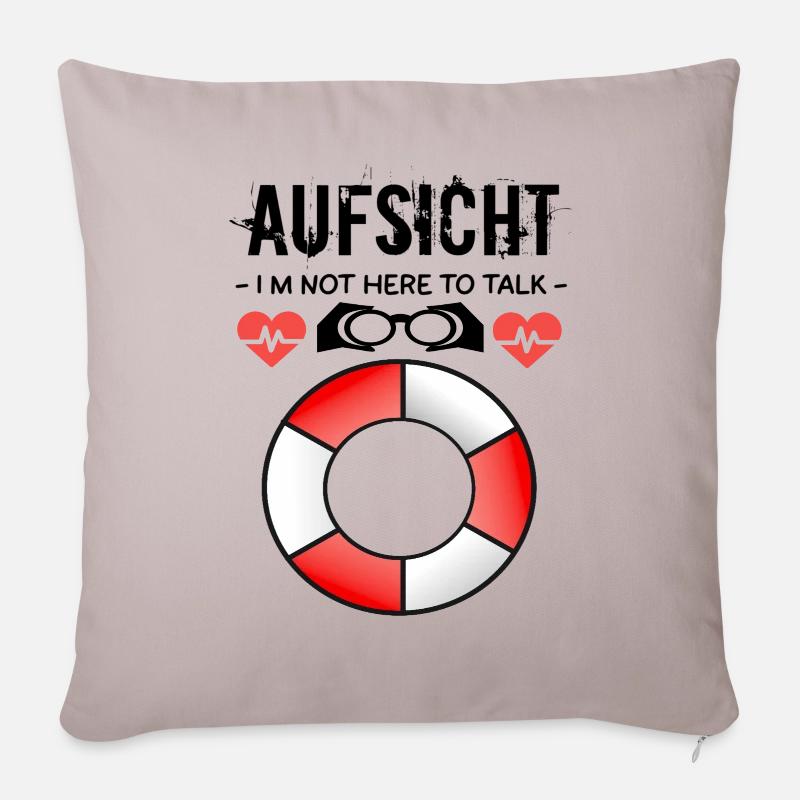 Aufsicht - Badeaufsicht - Sofakissenbezug 45 x 45 cm - helles Taupe