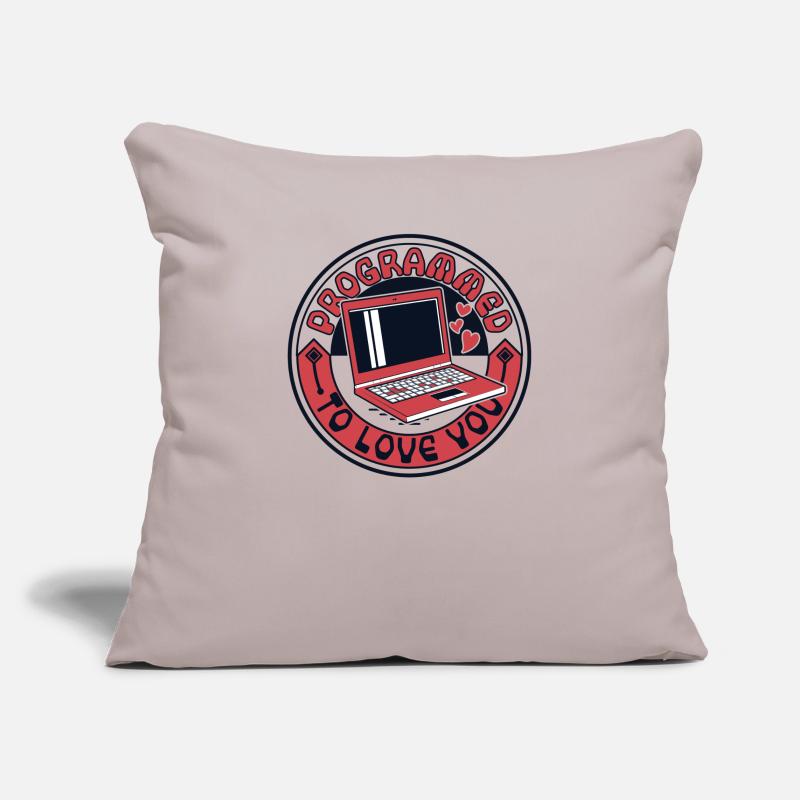 Programmed To Love You Developer Coder Sofakissenbezug 45 x 45 cm