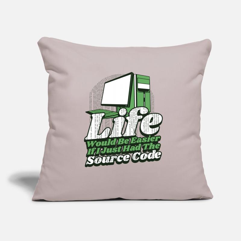 La vie serait plus facile Développeur Coder Programmeur Housse de coussin décorative 45 x 45 cm