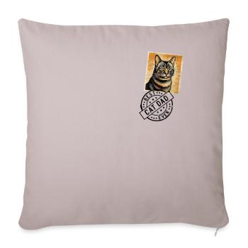 Cats, Dad, Cat, Cat Stamp, Cat Dads - Sofa pillowcase 17,3'' x 17,3'' (45 x 45 cm) - light taupe - Front
