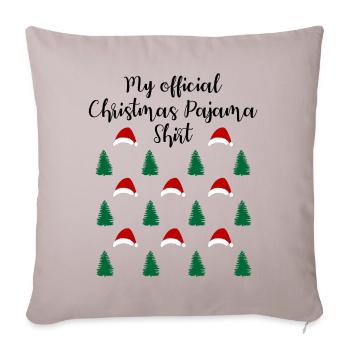 Forest Christmas with Hats Official Sleep Shirt - Sofa pillowcase 17,3'' x 17,3'' (45 x 45 cm) - light taupe - Front