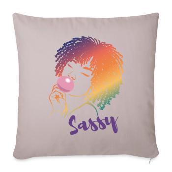 Sassy Chic with Afro Charm - Sofa pillowcase 17,3'' x 17,3'' (45 x 45 cm) - light taupe - Front