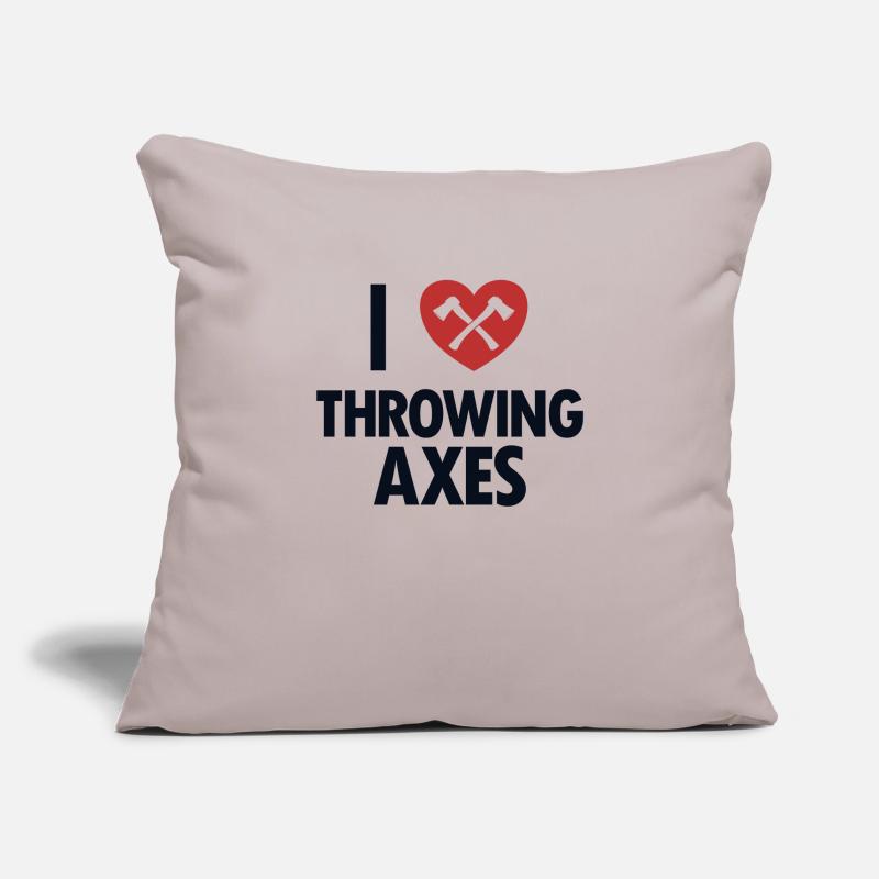 I Love Throwing Axes Axe Throwing Competition Axe Sofa pillowcase 17,3'' x 17,3'' (45 x 45 cm)