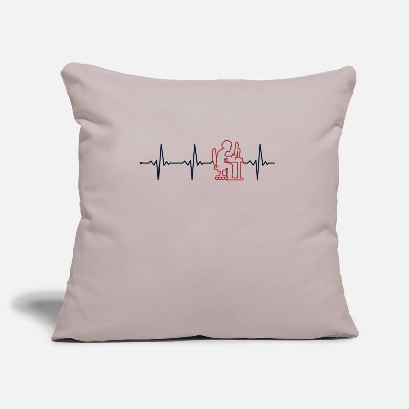 Programmer, Heartbeat, Software Developer, Coder Sofa pillowcase 17,3'' x 17,3'' (45 x 45 cm)