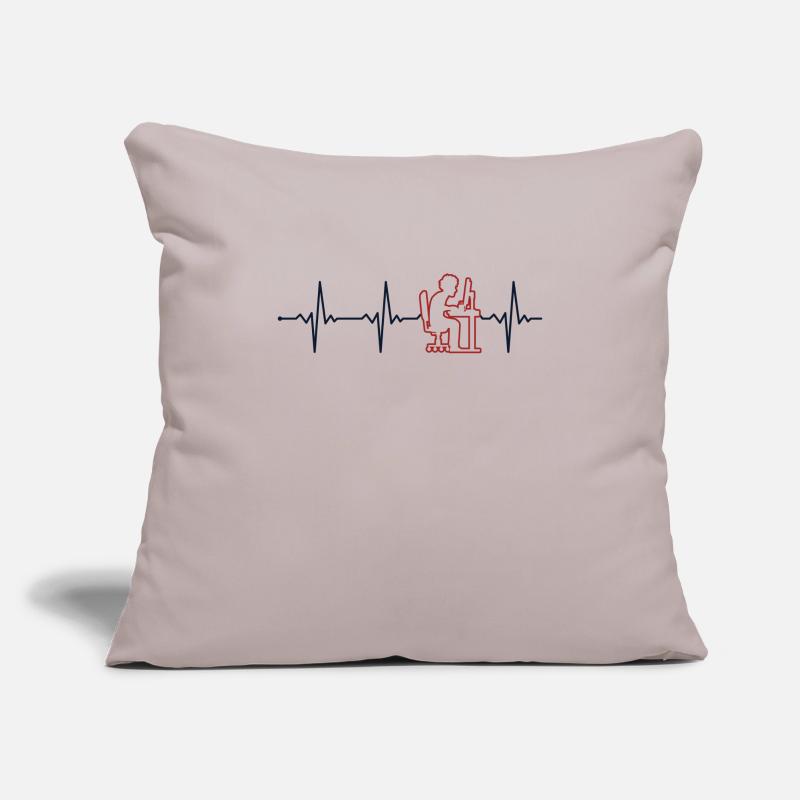 Programmer, Heartbeat, Software Developer, Coder Sofa pillowcase 17,3'' x 17,3'' (45 x 45 cm)