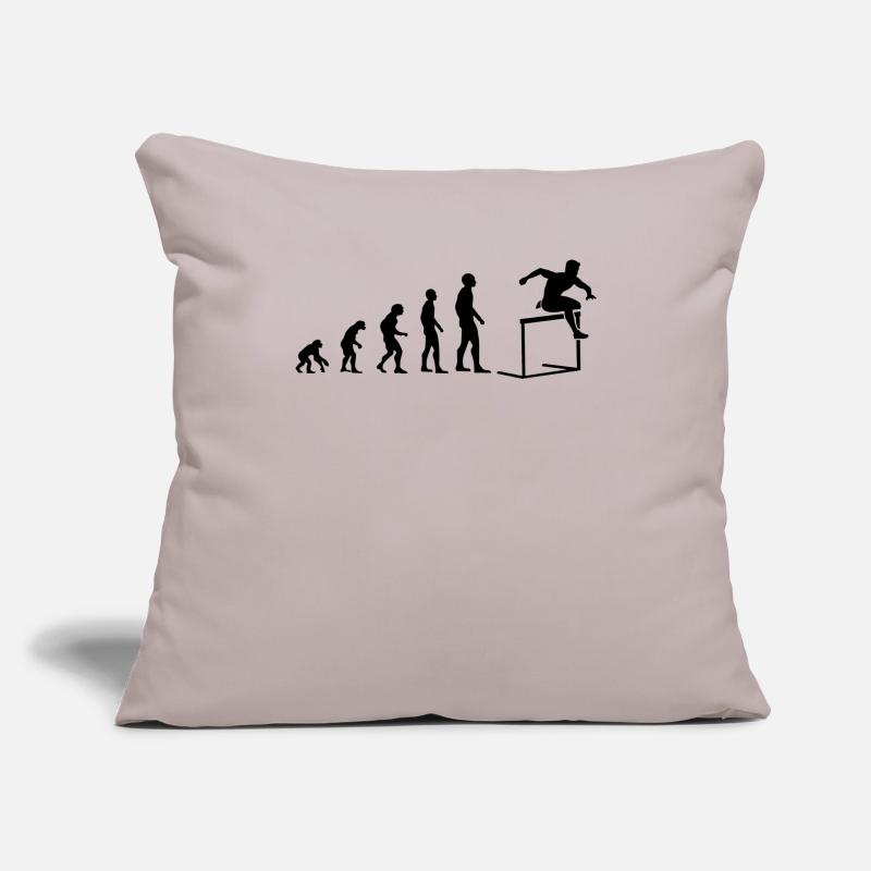 Evolution Parcours d’obstacles Sport Évolutif Housse de coussin décorative 45 x 45 cm