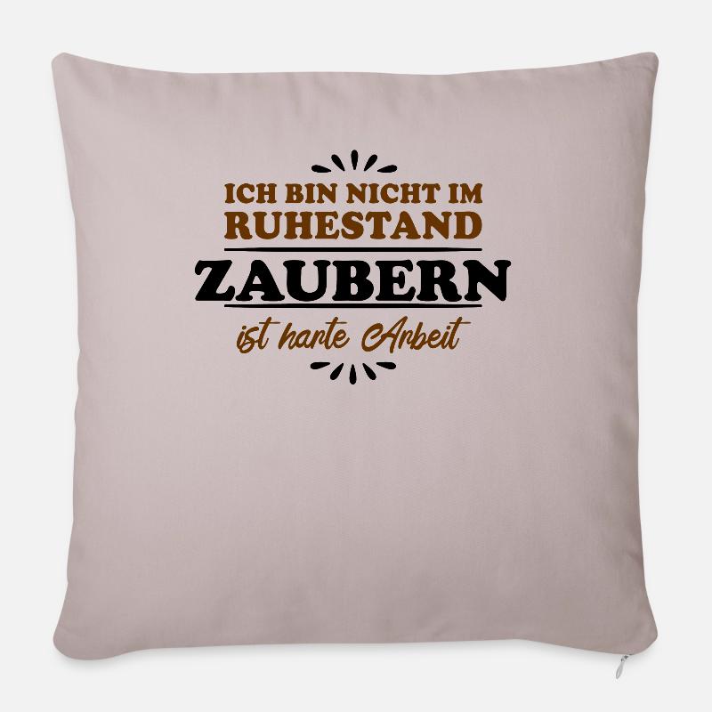 Ruhestand Rentner Pensioner Zauberer - Sofakissenbezug 45 x 45 cm - helles Taupe