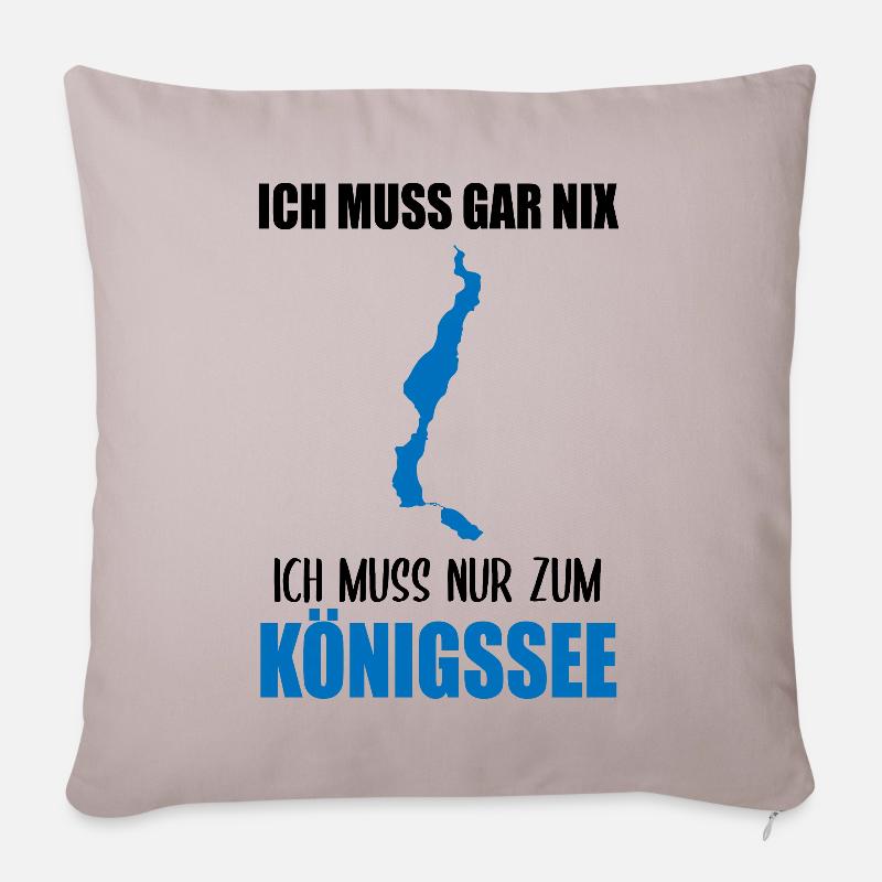 Königssee-Pflicht - Sonst nichts! - Sofakissenbezug 45 x 45 cm - helles Taupe