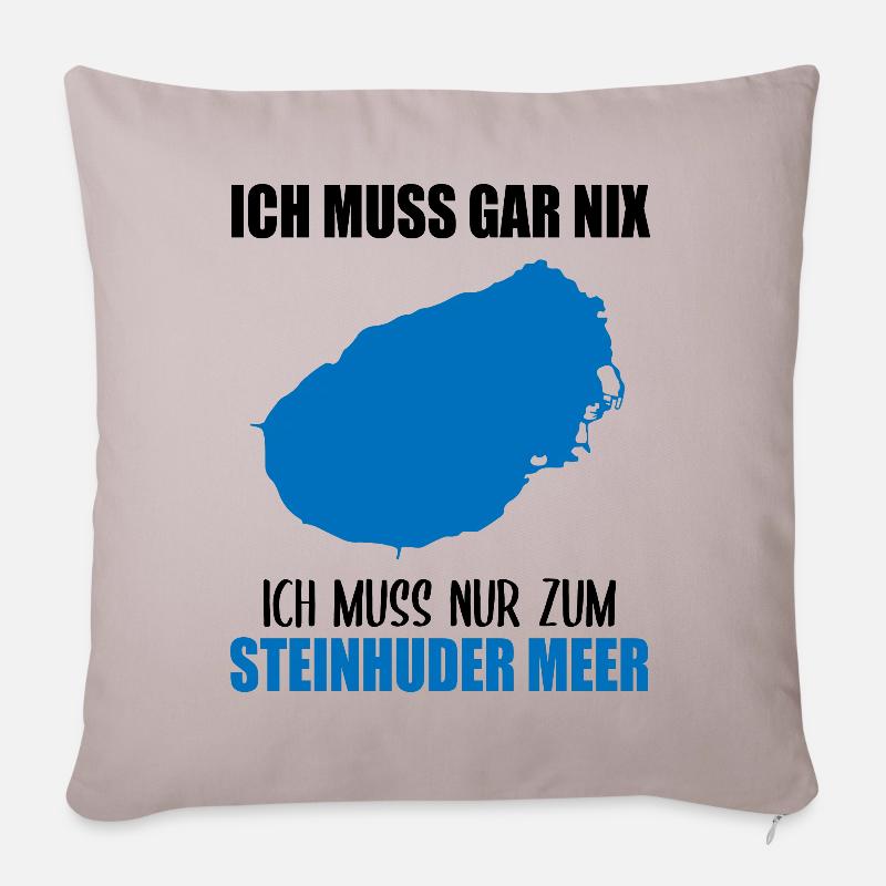 Muss Nur Zum Steinhuder Meer - Sofakissenbezug 45 x 45 cm - helles Taupe