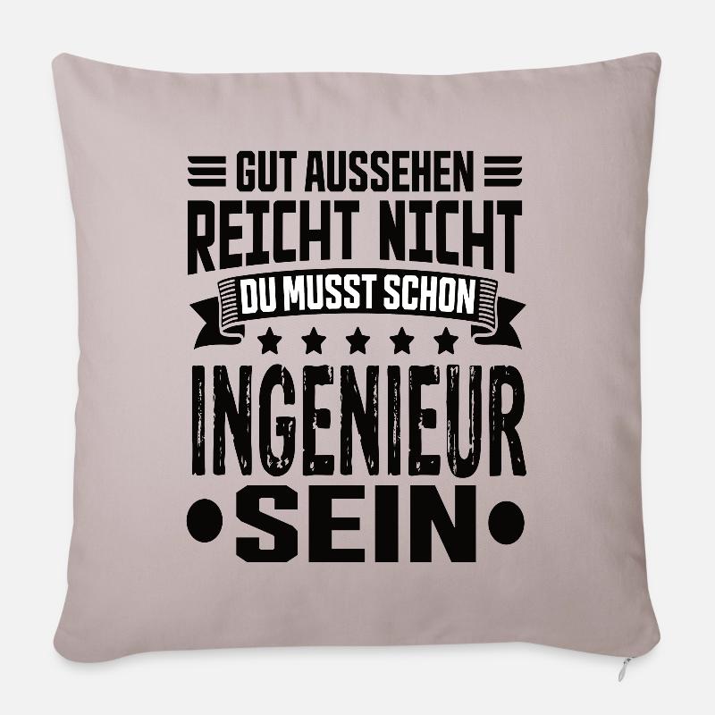 Ingenieur - Sofakissenbezug 45 x 45 cm - helles Taupe