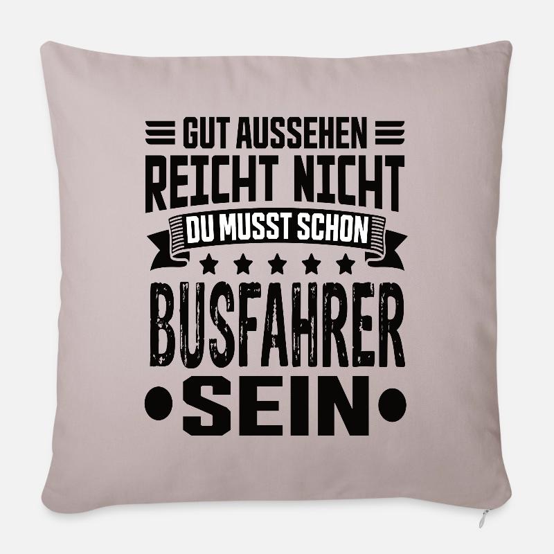 Busfahrer Bus Bester Busfahrer Busfahrer Spruch - Sofakissenbezug 45 x 45 cm - helles Taupe