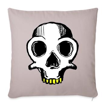 Skull (dreifarbig) - Sofakissenbezug 45 x 45 cm - helles Taupe - Vorne