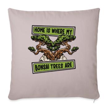 Home Is Where My Bonsai Trees Are Penjing Bonsai - Sofa pillowcase 17,3'' x 17,3'' (45 x 45 cm) - light taupe - Front