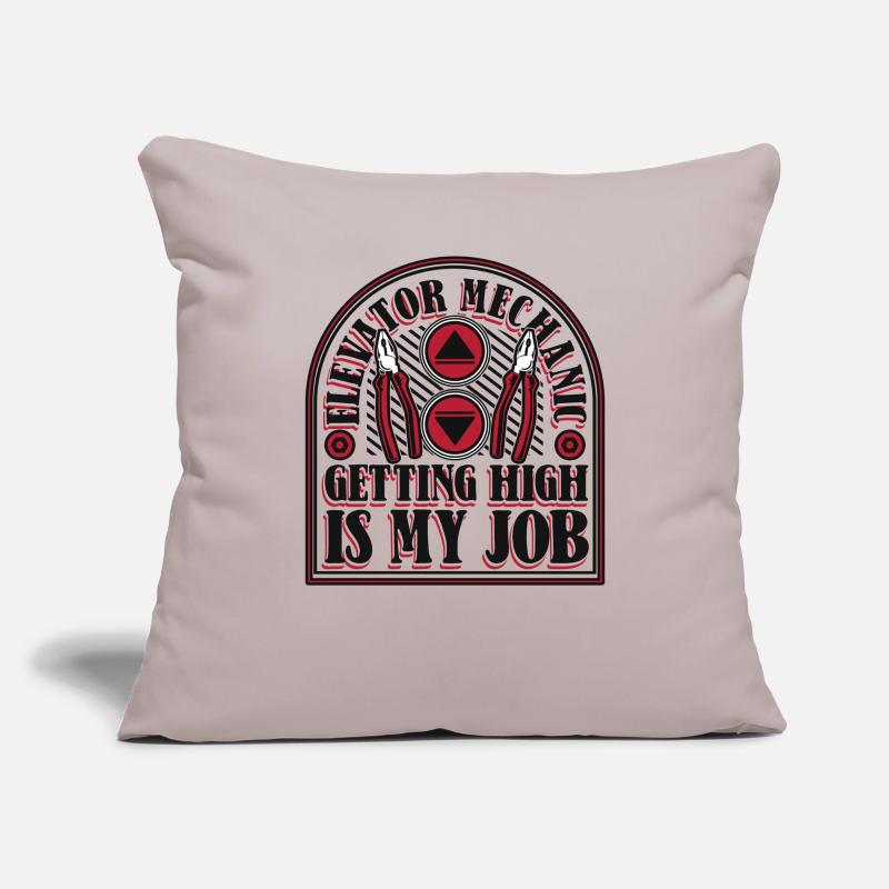 Elevator Mechanic Getting High Is My Job Elevator Sofa pillowcase 17,3'' x 17,3'' (45 x 45 cm)