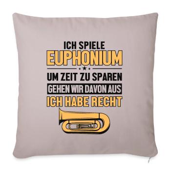Euphoniumspieler hat immer Recht Euphonist Player - Housse de coussin décorative 45 x 45 cm - taupe clair - Devant