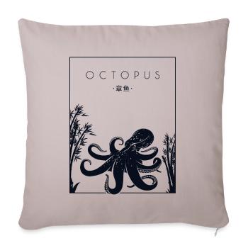 Octopus Chinese Hanzi Cephalopoda Octopodes - Sofa pillowcase 17,3'' x 17,3'' (45 x 45 cm) - light taupe - Front