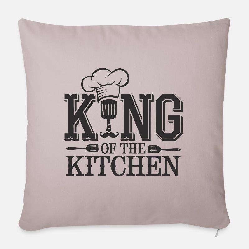 King of the Kitchen - Sofakissenbezug 45 x 45 cm - helles Taupe