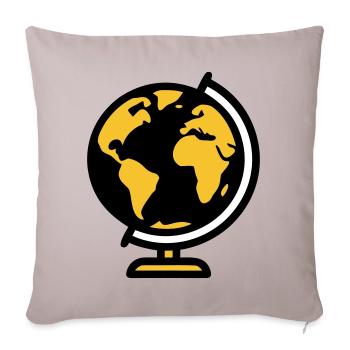 École Globe Globe Earth - Housse de coussin décorative 45 x 45 cm - taupe clair - Devant