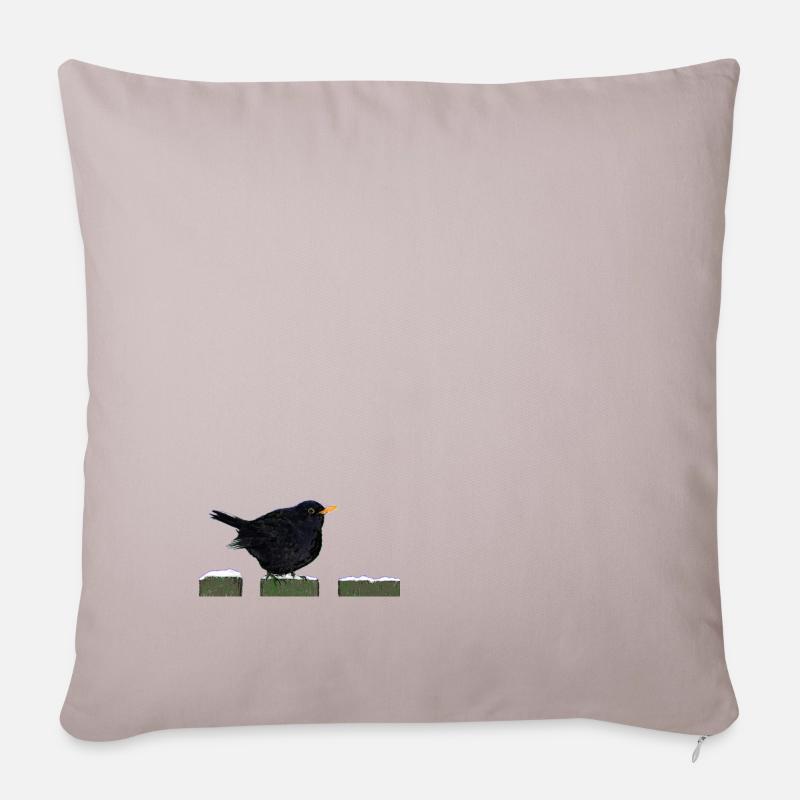 merle - Housse de coussin décorative 45 x 45 cm - taupe clair