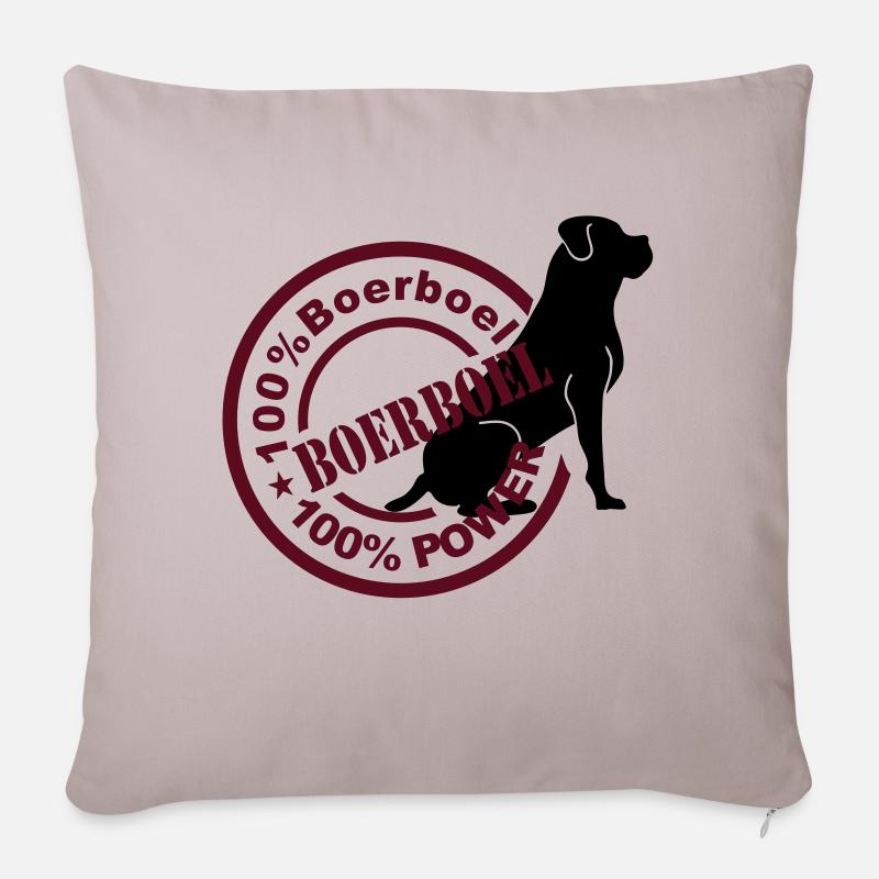 boerboel stamp - Sofakissenbezug 45 x 45 cm - helles Taupe