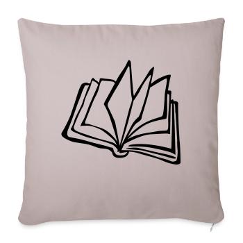 Book - Sofa pillowcase 17,3'' x 17,3'' (45 x 45 cm) - light taupe - Front