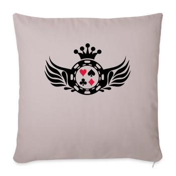 poker_shield_f2 - Housse de coussin décorative 45 x 45 cm - taupe clair - Devant