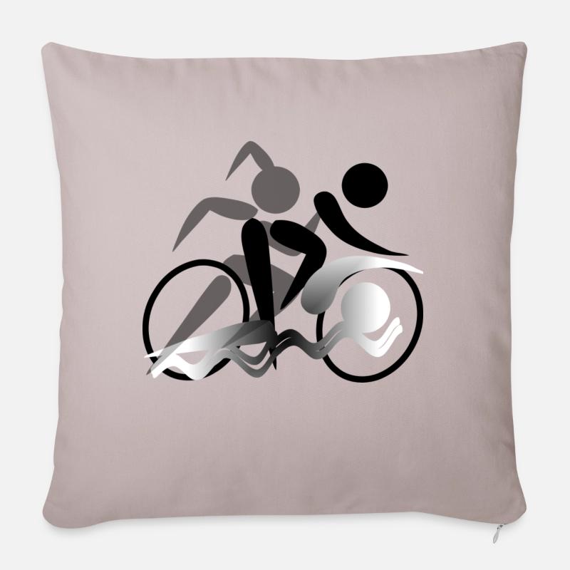 Triathlon - Sofakissenbezug 45 x 45 cm - helles Taupe