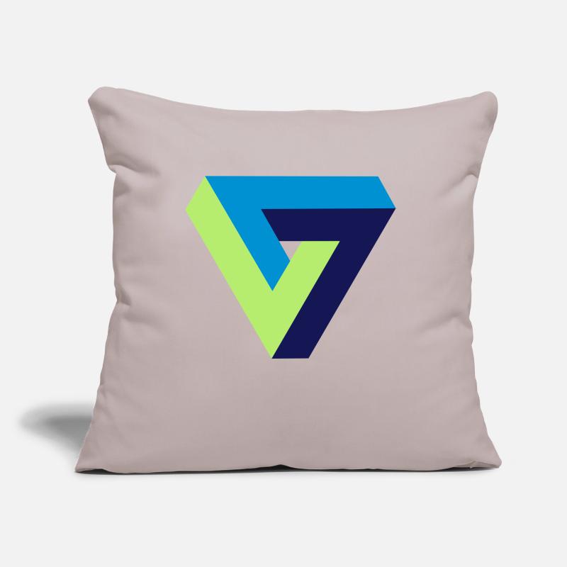 The impossible triangle optical illusion Sofa pillowcase 17,3'' x 17,3'' (45 x 45 cm)