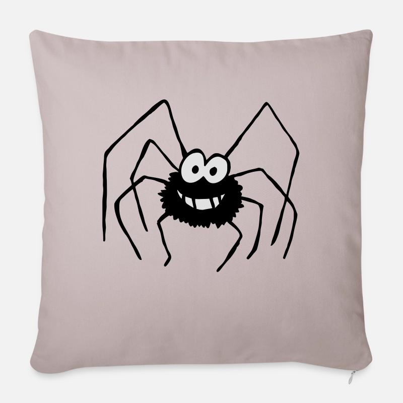 Die Spinne - Sofakissenbezug 45 x 45 cm - helles Taupe