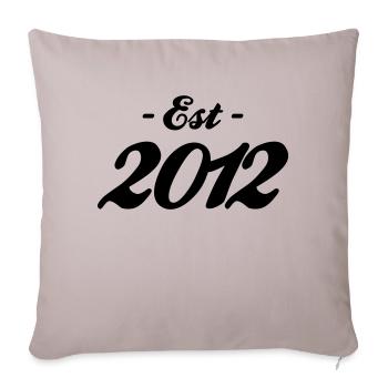 Birth - Established 2012 - Sofa pillowcase 17,3'' x 17,3'' (45 x 45 cm) - light taupe - Front