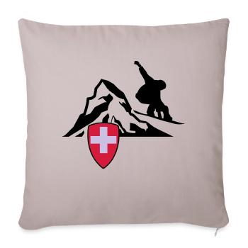 Matterhorn Zermatt Suisse - Housse de coussin décorative 45 x 45 cm - taupe clair - Devant