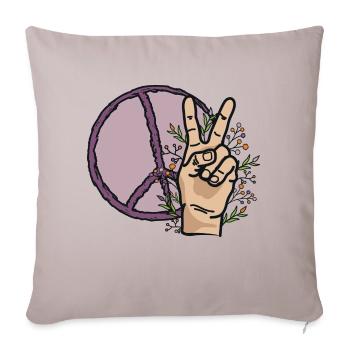 Signes de paix - Housse de coussin décorative 45 x 45 cm - taupe clair - Devant