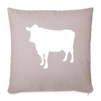 Kuh - Sofakissenbezug 45 x 45 cm - helles Taupe - Vorne