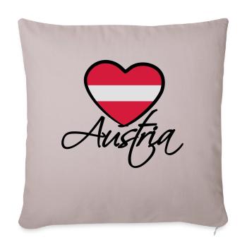 Austria Love Heart - Housse de coussin décorative 45 x 45 cm - taupe clair - Devant